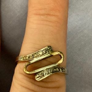 Mid-century Hodgepodge Ring! Plat, gold, diamonds